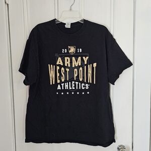 2019 Army West Point Athletics Men's XL Gildan Short Sleeve Shirt Black Cotton